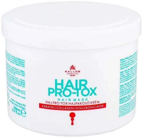 Kallos Pro-Tox maska na vlasy s kyselinou hyaluronovou a keratinem 500 ml