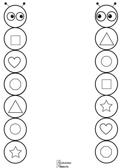 a printable worksheet for kids to learn shapes and numbers, including the letter i