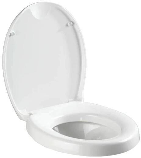 Mírně zvýšené WC sedátko se snadným zavíráním pro seniory Wenko Secura, 43,5 x 37 cm