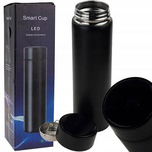 INTELIGENTNÝ TERMÁLNY HRNČEK SMART TERMOS FĽAŠA NA PITIE LED TEPLOTA DISPLEJ Stav balenia originálne
