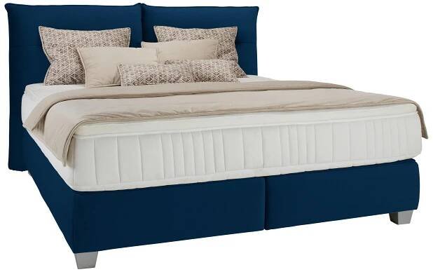 Postel boxspring Fog 160x200cm,modrá
