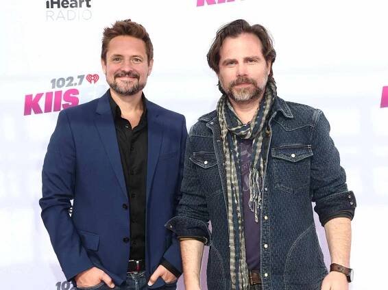 Will Friedle and Rider Strong attend the 2022 iHeartRadio Wango Tango at Dignity Health Sports Park on June 04, 2022 in Carson, California.