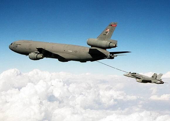Extender při doplňování paliva Zdroj: USAF