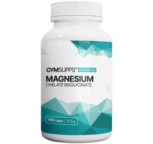 Gymsupps Magnesium Chelate Bisglycinate - 100 kapslí pro klid a pohodu