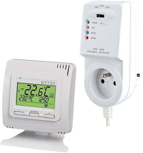 BT 725 WiFi - Bezdrátový termostat s ovládáním přes WiFi, aplikace EOB PT-WiFi pro chytré telefony