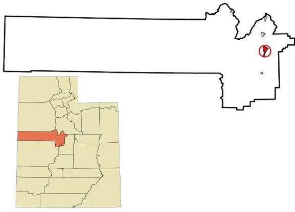 Location in Juab County and state of Utah