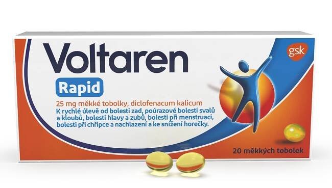 Voltaren Rapid 25 mg měkké tobolky proti bolesti 20 ks