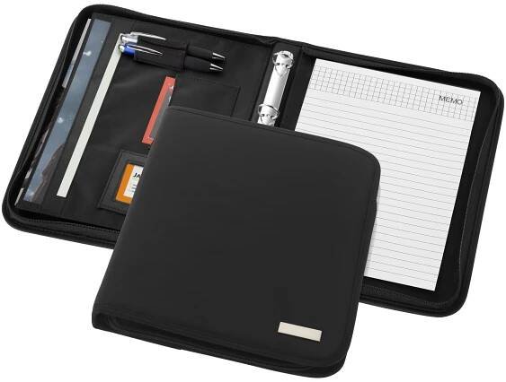 Luxusní konferenční desky na zip GONAD, formát A4 - solid black