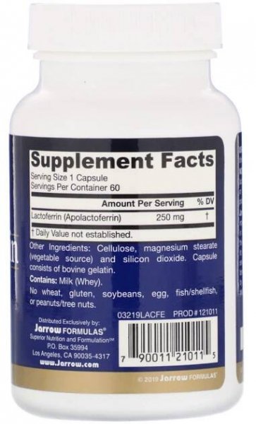 Lactoferrin, 250 mg, 60 kapslí