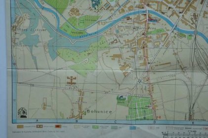 BRNO - KOMŮRKŮV PLÁN MĚSTA - 1948 - MAPA - Staré mapy a veduty