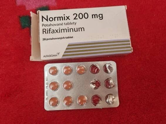 Normix 200 mg zbylích 8 tablet