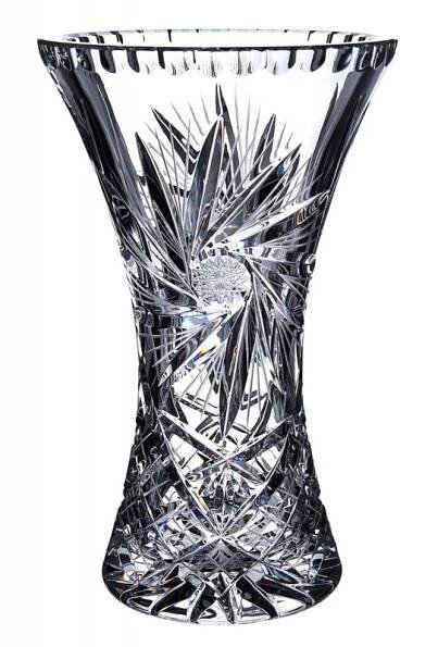 Broušená váza (tvar X) 80029, vel. 20,5cm, Větrník