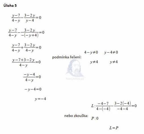 Didaktický test z matematiky -  2015 jaro, řešení úlohy 5