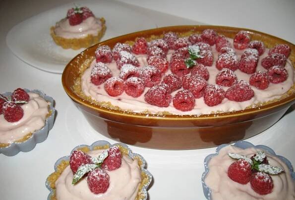 Malinový cheesecake