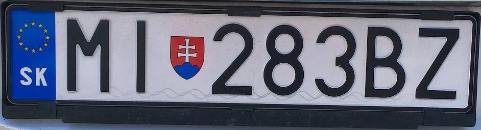 Registrační značka: MI - Michalovce, foto: vlastní