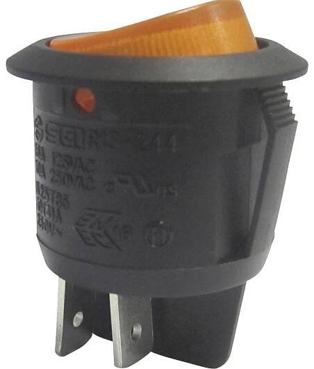 TRU COMPONENTS 1587657 kolébkový spínač TC-R13-244B-02 B/Y 220 V/AC 250 V/AC 10 A 2x vyp/zap s aretací 1 ks
