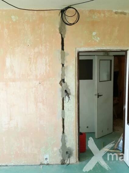 Rozvody elektroinstalace v rekonstruovaném bytě č.4