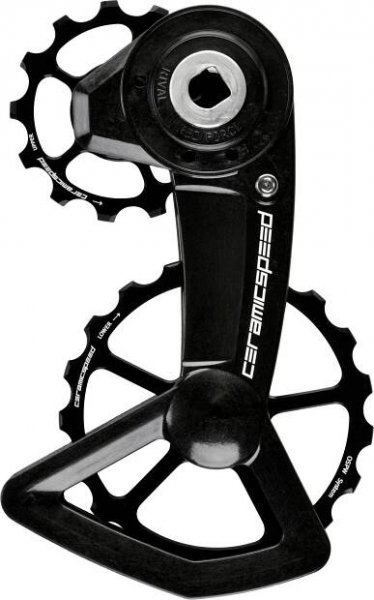 Kladky a ramínko přehazovačky Ceramicspeed OSPW X Coated pro Sram AXS XPLR - black