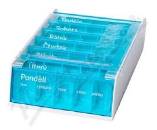 ANABOX 7 dní Dávkovač na léky - azurový