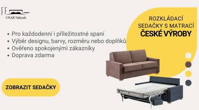 Vyberte si kvalitní sedačky s matrací na našem e-shopu s dopravou zdarma