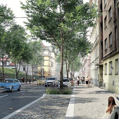 Oddělené cyklostezky a víc zeleně. Praha připravuje úpravu magistrály v centru města
