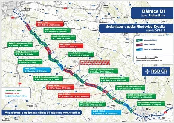 Město Velké Meziříčí - ŘSD vytvořilo vizualizaci postupu modernizace dálnice