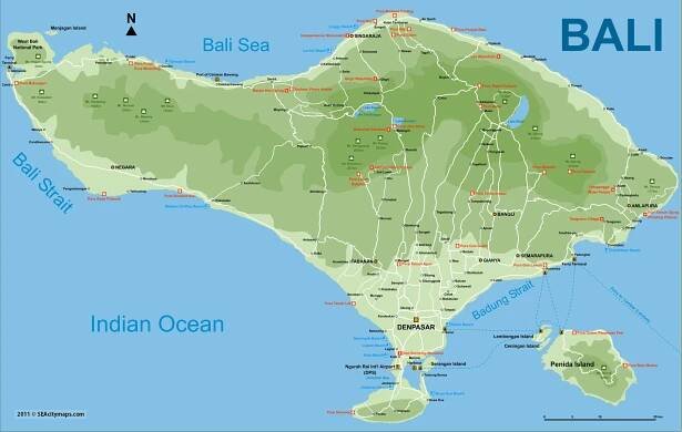 Mapa Bali