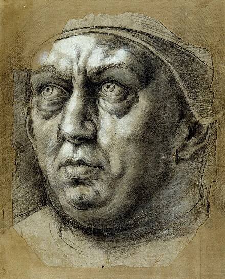 Head of Pope Leo X by Giulio Romano, 16th century.