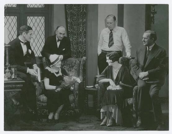 Edvin Adolphson, Olof Winnerstrand, Margit Manstad, Gösta Stevens - Modärna fruar - Z natáčení