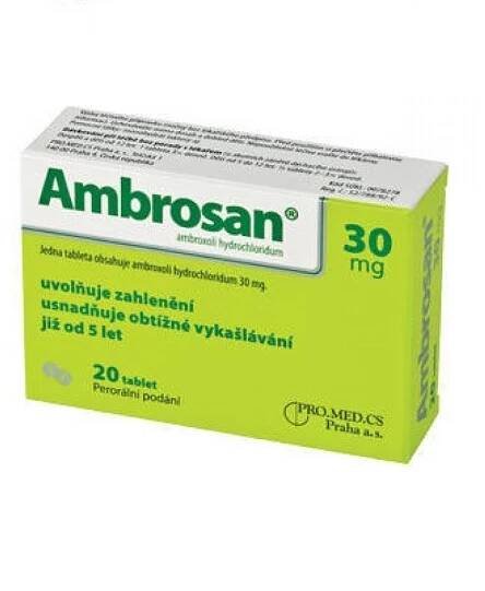 Ambrosan tablety 20x30 mg II (Léky na vlhký kašel) - Jednosložkové