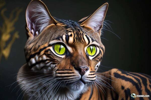 Beautiful Bengal cat, one of the hypoallergenic breeds