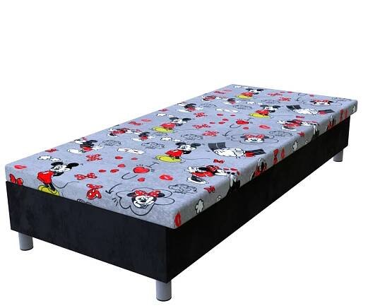 Válenda Mickey červená 200x80 cm molitanová na nohách | Vzorované | Molitanové | 80 × 200 cm | Válendy na nohách | Nábytek