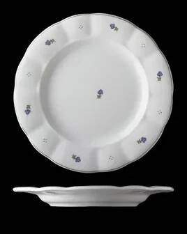 Talíř Talíř mělký, český porcelán, kytičky, 26 cm, G. Benedikt
