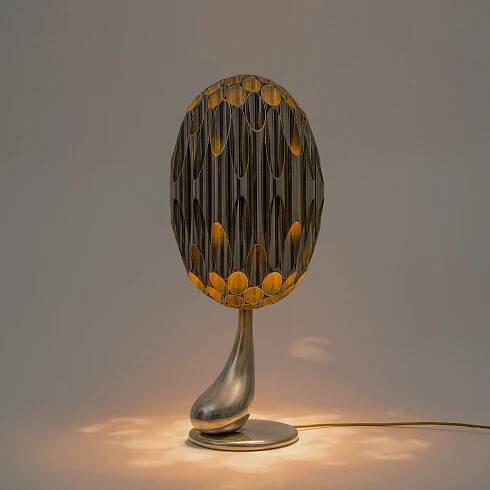 Rare 'Morille' Table Lamp by Maison Charles, 1970s