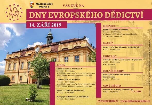 Dny evropského dědictví, 14. září 2019, Praha 8