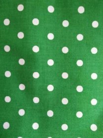 Bavlněný šátek 65 x 65 cm, zeleno bílý puntík 5 mm