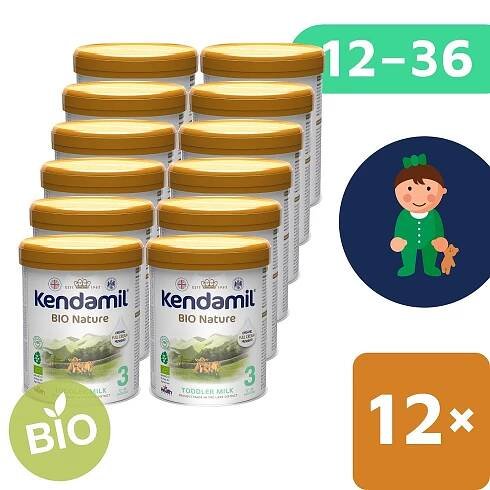 Kendamil BIO batolecí mléko 3 DHA+ 12x800g