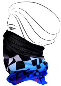 Multifunkční šátek, abstraktní kostky