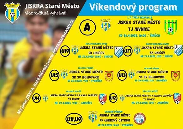 Program na víkend 26.-27.4.2025 | JISKRA Staré Město