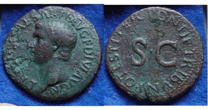 DRUSUS AS -  scarce coin (JA1746)