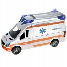 Ambulance Auto   Zvukem Pohotovost Světlo Otevírací Dveře Model Ambulans