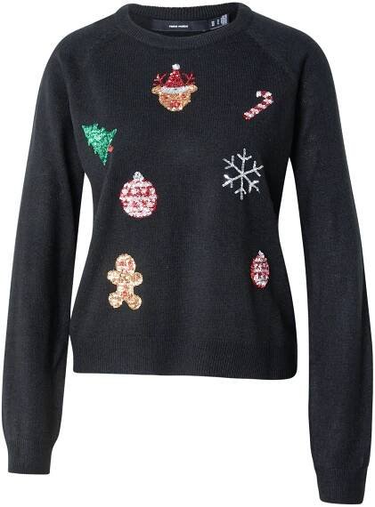 VERO MODA Svetr 'VMXMASORNAMENTS' – černá: přední strana