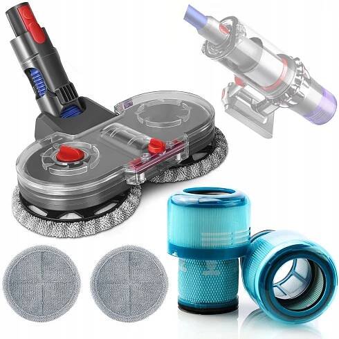 MOP KARTÁČ TURBO MOPOVACÍ HLAVA PRO DYSON V7 V8 V10 V11 V15 2X FILTR XXXL