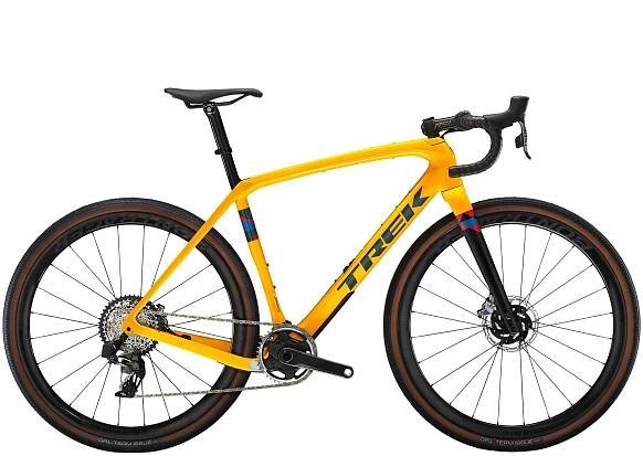 Gravel bike Trek Checkpoint SLR 9 eTap - marigold/nautical navy