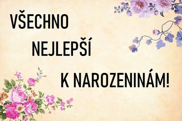 Narozeninové obrázkové blahopřání pro ženu