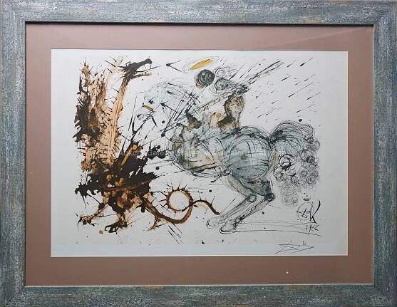 Salvador Dalí - Sv. Jiří a drak - Aukční Galerie Platýz