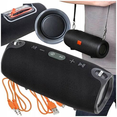 VÝKONNÝ BEZDRÁTOVÝ BLUETOOTH MOBILNÍ REPRODUKTOR S BASS RÁDIEM POPRUHEM ...