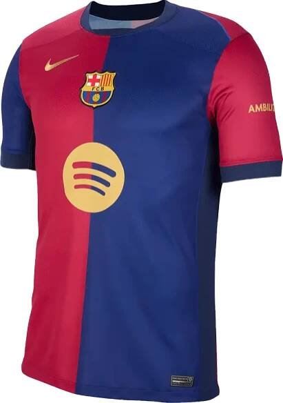 Dětský domácí dres Nike FC Barcelona 24/25 modro-červený se sponzorem