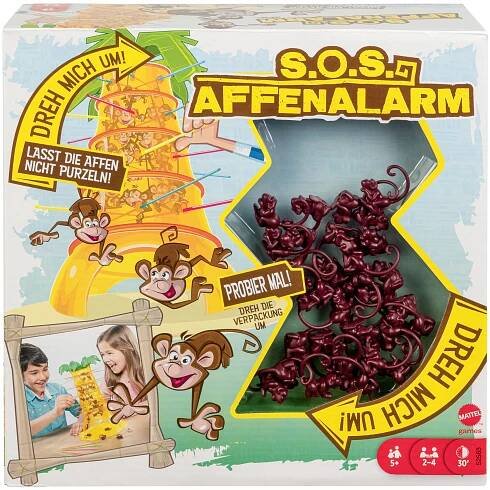 Mattel Spiele Společenská hra SOS Monkey Alarm