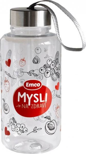Emco Láhev na pití tritanová "Mysli na zdraví", 700 ml